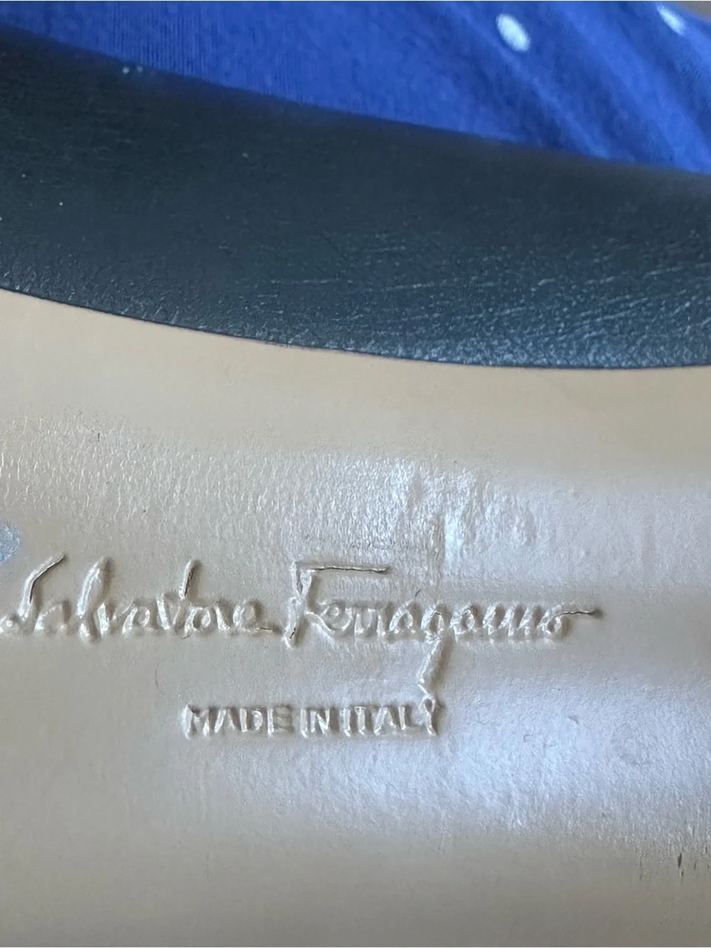 SALVATORE FERRAGAMO Black Leather Vara Bow Peep Toe Heels